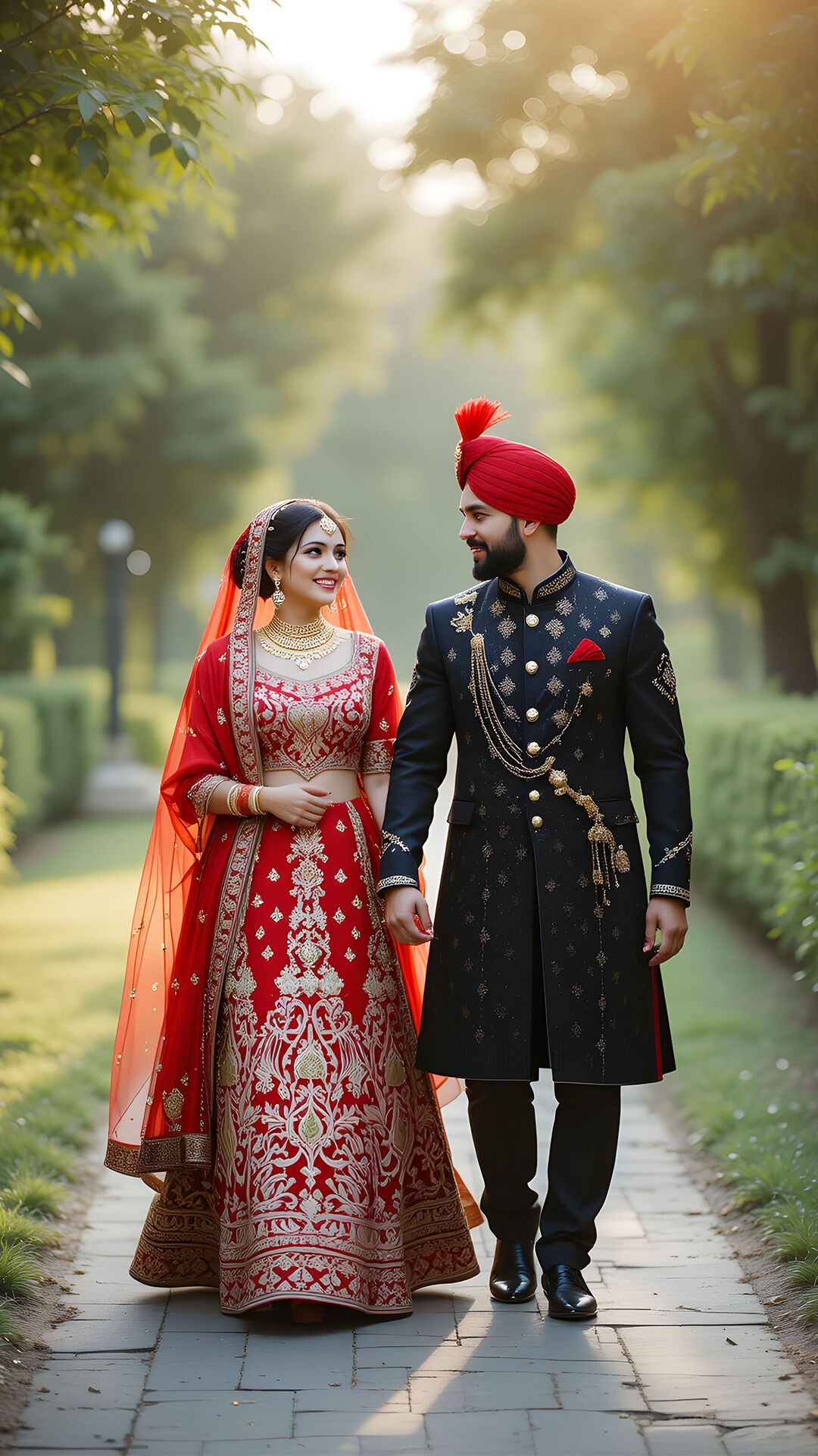 A bride and grooms entry